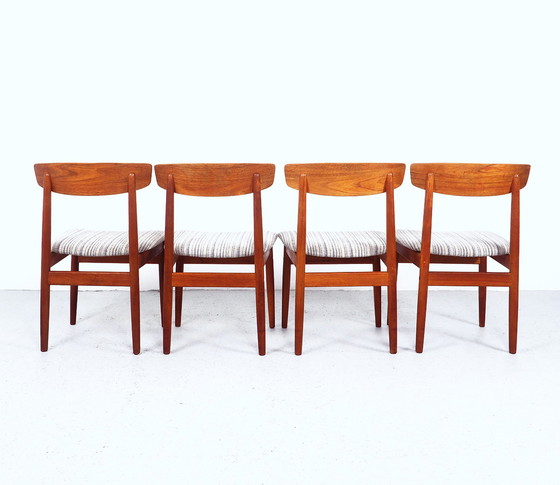 Image 1 of Ensemble de chaises de table de salle à manger en teck, design danois, années 1960