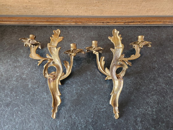 Image 1 of 2x Appliques murales vintage