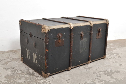Vinateg Hutkoffer / salontafel – opbergkast, Canvas, Wood, Vintage