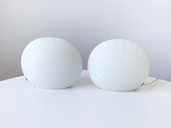 Image 1 of 2x design Zebra shell table lamps Peill & Putzler