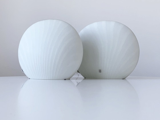 Image 1 of 2x design Zebra shell table lamps Peill & Putzler