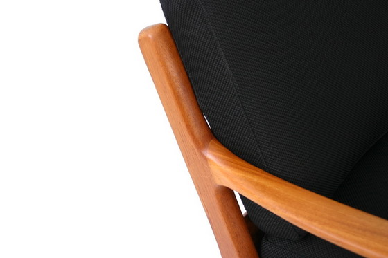 Image 1 of Ole Wanscher pour PJ Jeppesen, "Senator" Mid Century Danish Teak Lounge Chair / Fauteuil, nouvelle couverture