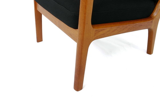 Image 1 of Ole Wanscher pour PJ Jeppesen, "Senator" Mid Century Danish Teak Lounge Chair / Fauteuil, nouvelle couverture