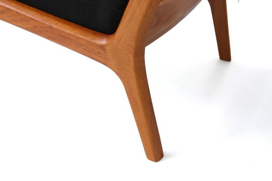 Image 1 of Ole Wanscher pour PJ Jeppesen, "Senator" Mid Century Danish Teak Lounge Chair / Fauteuil, nouvelle couverture