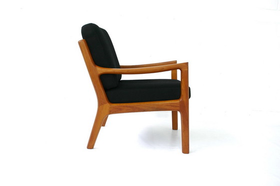 Image 1 of Ole Wanscher pour PJ Jeppesen, "Senator" Mid Century Danish Teak Lounge Chair / Fauteuil, nouvelle couverture