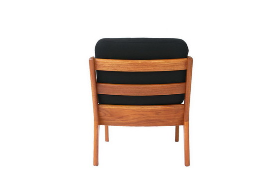 Image 1 of Ole Wanscher pour PJ Jeppesen, "Senator" Mid Century Danish Teak Lounge Chair / Fauteuil, nouvelle couverture