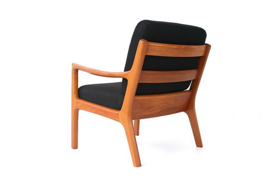 Image 1 of Ole Wanscher pour PJ Jeppesen, "Senator" Mid Century Danish Teak Lounge Chair / Fauteuil, nouvelle couverture