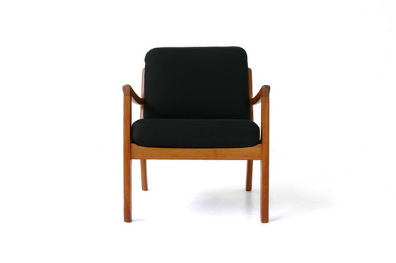 Image 1 of Ole Wanscher pour PJ Jeppesen, "Senator" Mid Century Danish Teak Lounge Chair / Fauteuil, nouvelle couverture