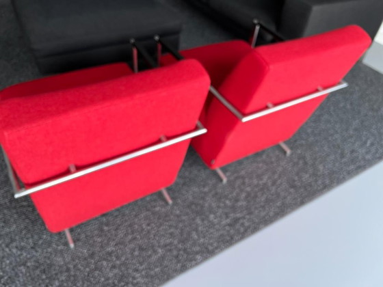 Image 1 of 2x Harvink Alowa armchairs color red