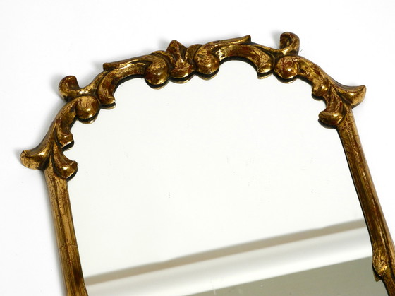 Image 1 of Beautiful Mid Century Modern wood gilded wall mirror