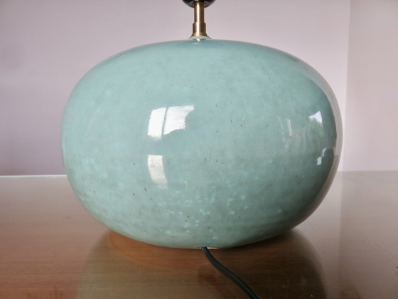 Image 1 of Lampe en Céramique Bleu Pâle, France, 1970-1980