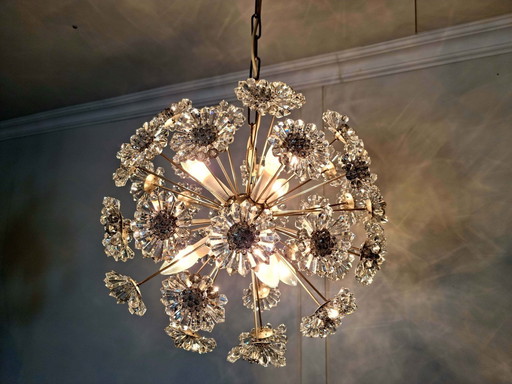 Lustre Spoutnik en verre de style Mid Century,