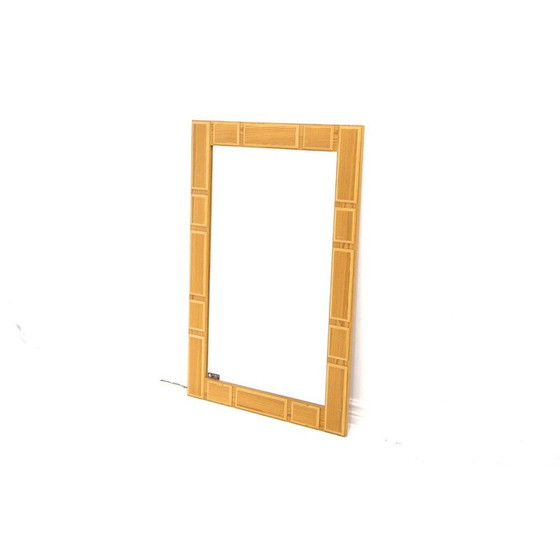Image 1 of Miroir vintage en bois de hêtre par Glas et Trä Hovmantorp, Suède 1960