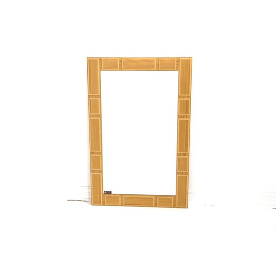 Image 1 of Miroir vintage en bois de hêtre par Glas et Trä Hovmantorp, Suède 1960