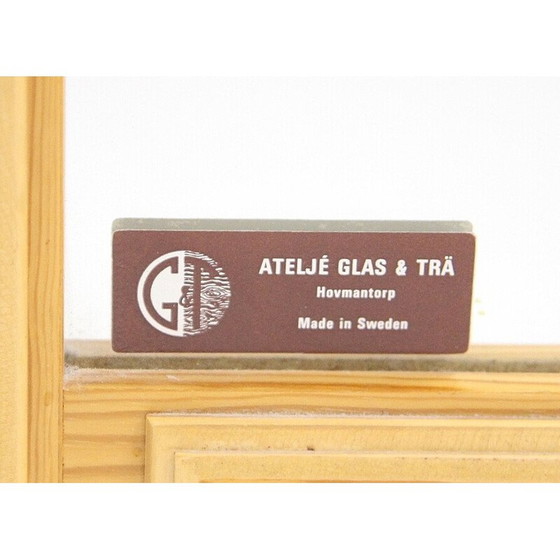 Image 1 of Miroir vintage en bois de hêtre par Glas et Trä Hovmantorp, Suède 1960