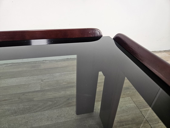 Image 1 of Table basse avec verre fumé