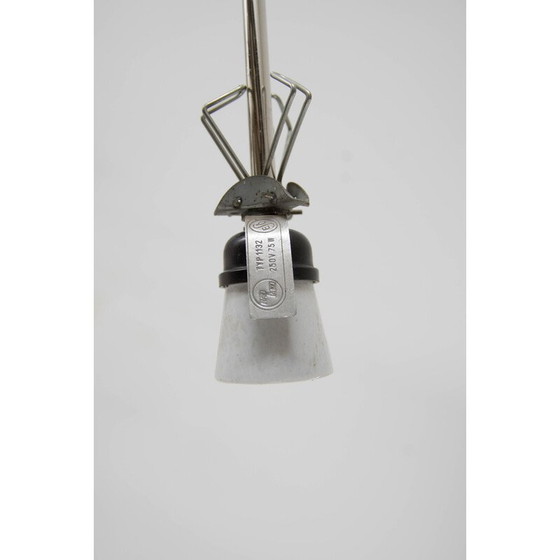 Image 1 of Lampe suspendue vintage en verre et métal par Napako, Tchécoslovaquie 1970
