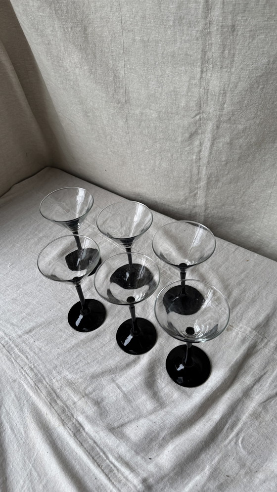 Image 1 of 6X Martini Coupe, Noir, Luminarc