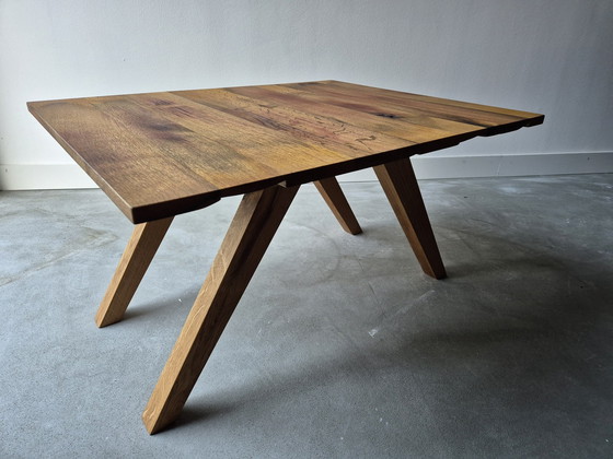 Image 1 of Table basse en bois de chêne recyclé 'Assel' pour tonneaux de vin