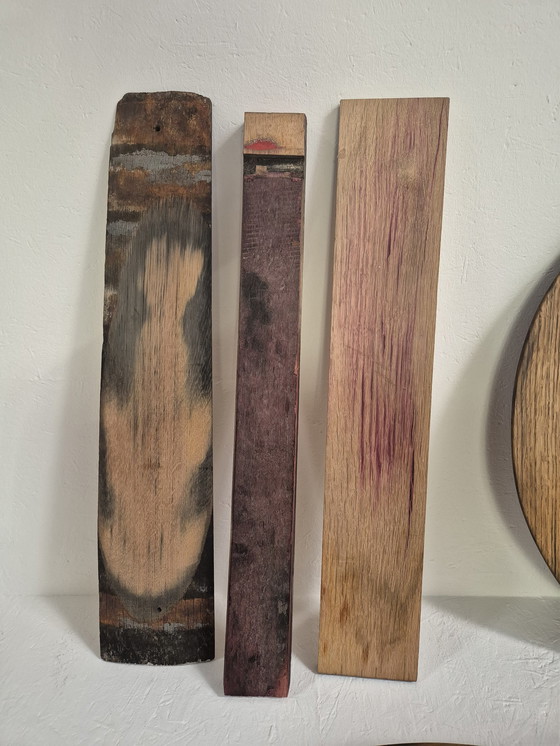 Image 1 of Table basse en bois de chêne recyclé 'Assel' pour tonneaux de vin