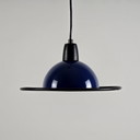 Mid Century Modern - Lampe suspendue vintage en métal bleu marine - Space Age Lighting - Italie, 1970S.