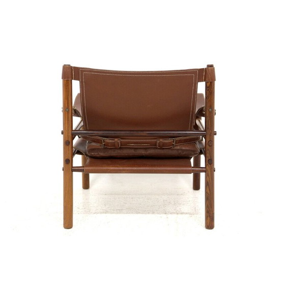 Image 1 of Fauteuil vintage "Sirocco" en palissandre et cuir par Arne Norell, Suède 1960