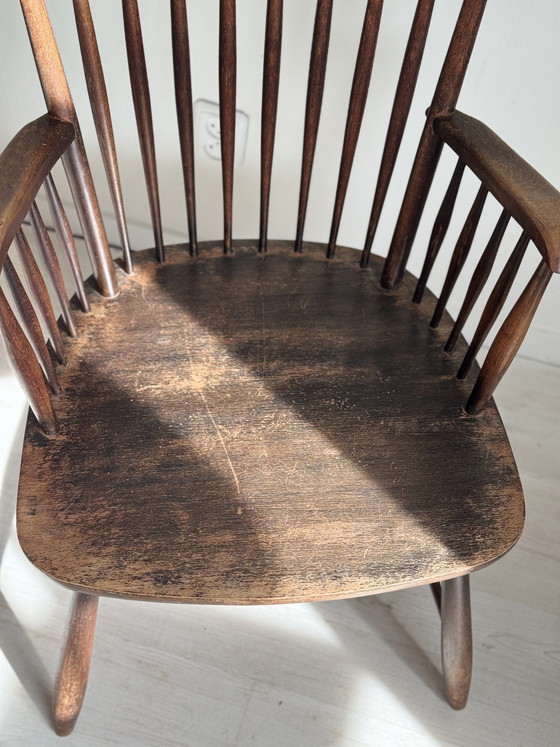 Image 1 of Chaise de bar vintage minimaliste Wabisabi