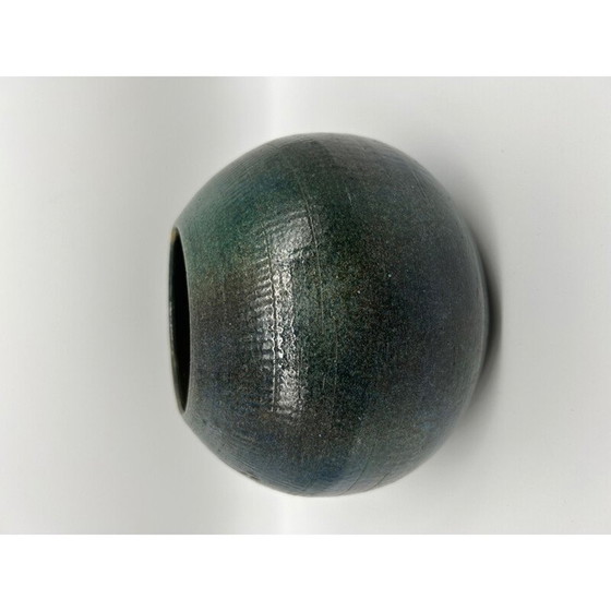 Vase vintage bleu-vert en corde (photo 8 of 10)