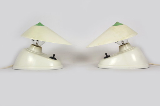 Lampes de table Bauhaus en bakélite d'Esc, années 1940, lot de 2