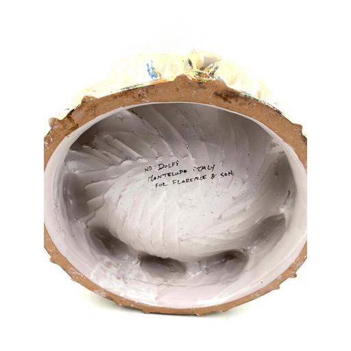 Centre de table girafe en céramique, Italie 1990