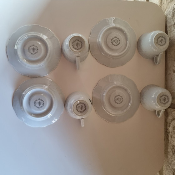 Image 1 of 4 Tasses Et 4 Sous Tasses Lierre Sauvage Cnp France