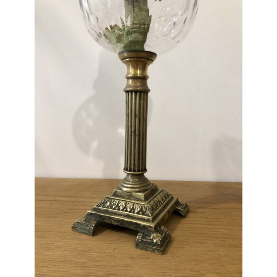 Image 1 of Lampe à huile vintage en laiton