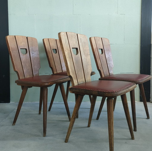 Chaises de pub style brutaliste des années 1950
