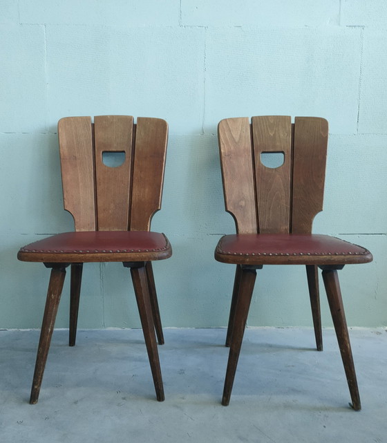 Image 1 of Chaises de pub style brutaliste des années 1950