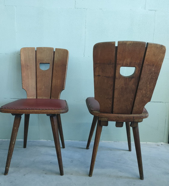 Image 1 of Chaises de pub style brutaliste des années 1950