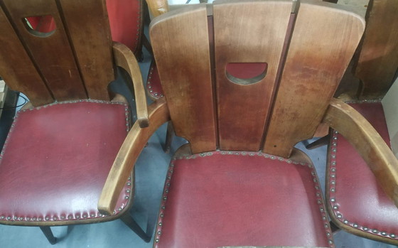 Image 1 of Chaises de pub style brutaliste des années 1950