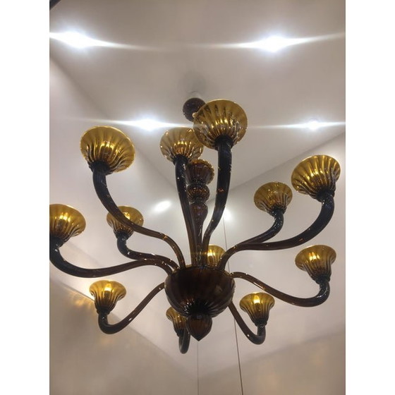 Image 1 of Lustre en verre vintage