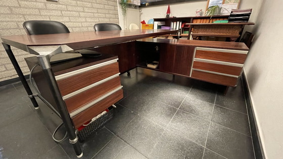 Image 1 of Set Bureau, Bureauaustoelen En Kasten Ico Paris For Mim Roma