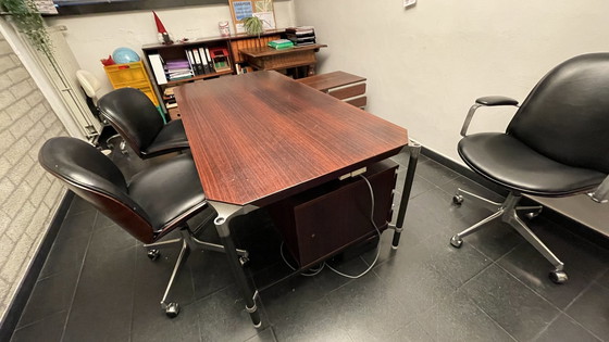 Image 1 of Set Bureau, Bureauaustoelen En Kasten Ico Paris For Mim Roma