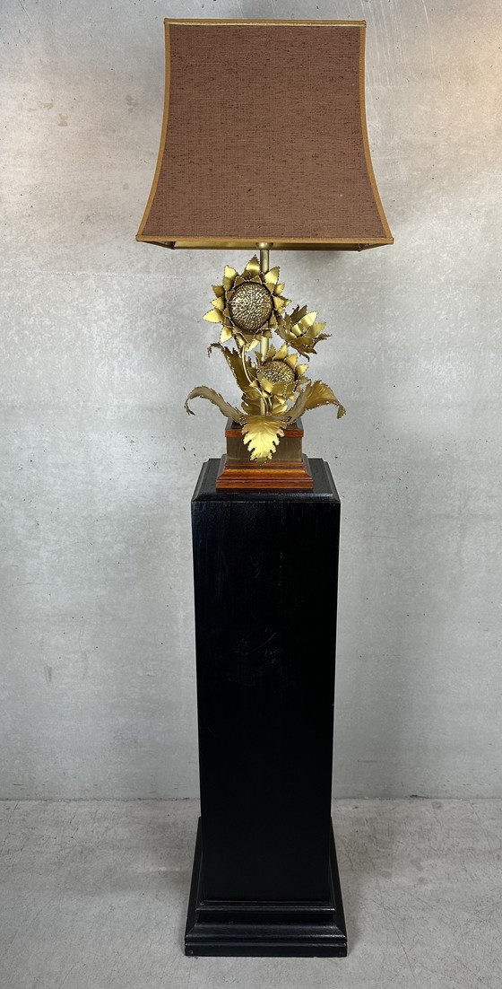 Image 1 of Lampe de table 'Sunflower' Vintage Hollywood Regency