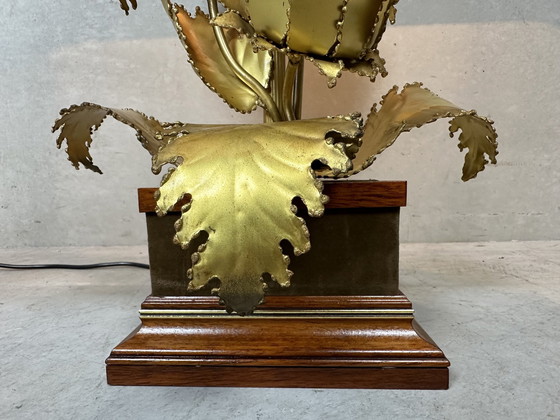 Image 1 of Lampe de table 'Sunflower' Vintage Hollywood Regency