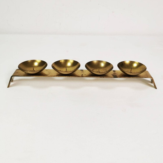 Image 1 of Chandelier vintage en laiton, Allemagne 1960