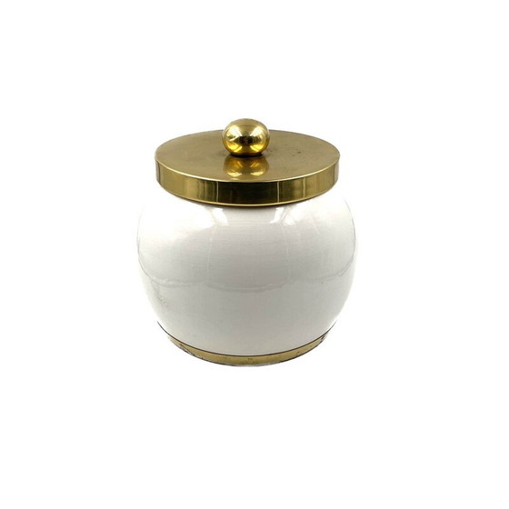 Image 1 of Seau vintage en céramique blanche, Italie 1970