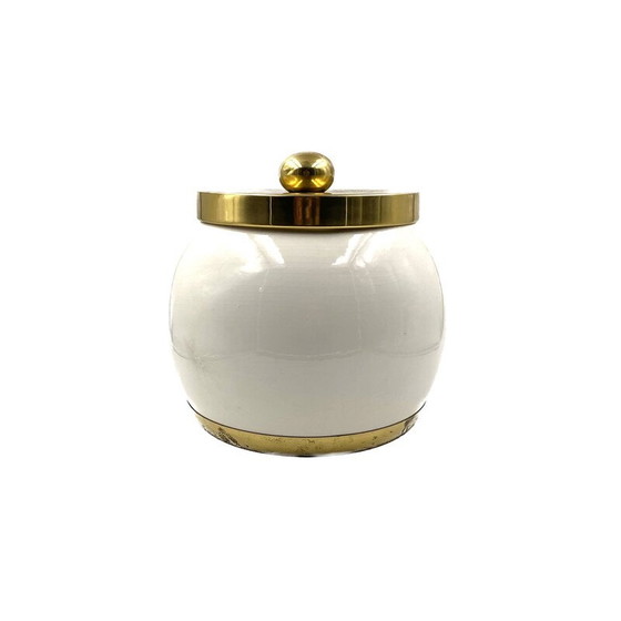 Image 1 of Seau vintage en céramique blanche, Italie 1970