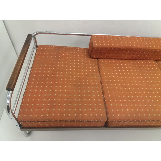 Image 1 of Canapé 3 places chrome Bauhaus Robert Slezák 1940s