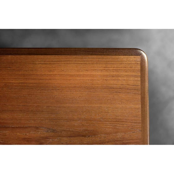 Image 1 of Table basse vintage scandinave danoise en palissandre avec plateau noir extractible, années 1960