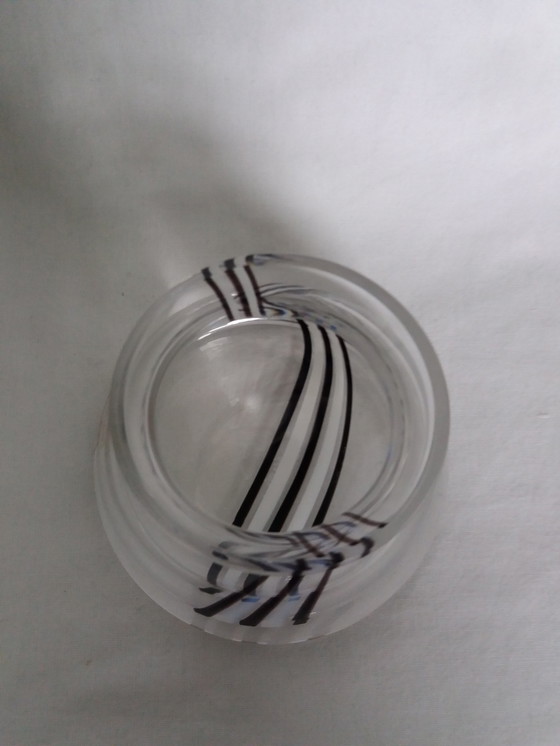 Image 1 of Presse-Papier Vide Poche Sulfure Vase Caithness Glass En Cristal