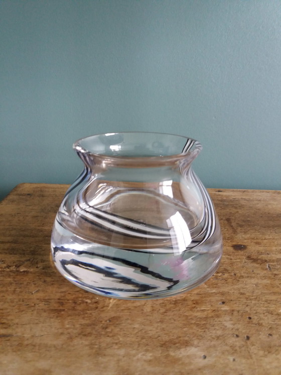 Image 1 of Presse-Papier Vide Poche Sulfure Vase Caithness Glass En Cristal