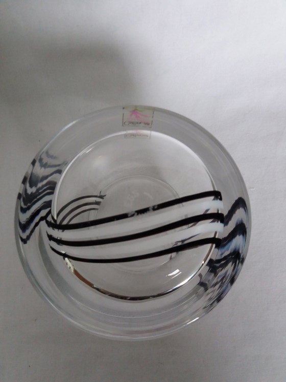 Image 1 of Presse-Papier Vide Poche Sulfure Vase Caithness Glass En Cristal