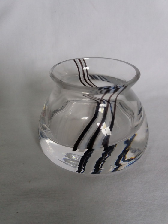 Image 1 of Presse-Papier Vide Poche Sulfure Vase Caithness Glass En Cristal